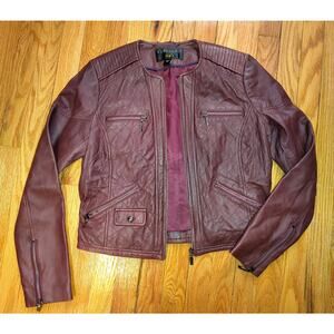 Bernardo Chocolate Lambskin Jacket  Sz M